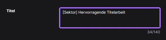 Titel bei Twitch festlegen